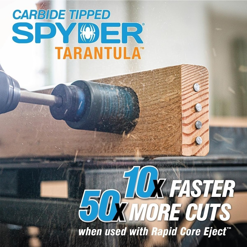 Spyder Tarantula 1 in Carbide-Tipped Non-Arbored Hole Saw 600896 NEW in Worn Box
